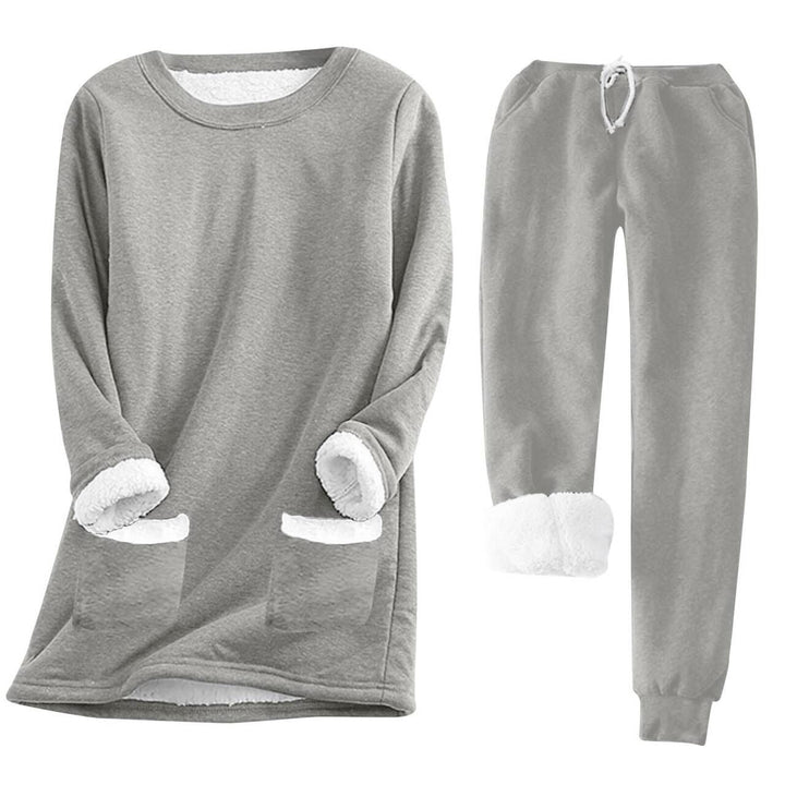 Luvik | Kvinne Myk Lounge Dress med fleece-fôr og praktiske lommer