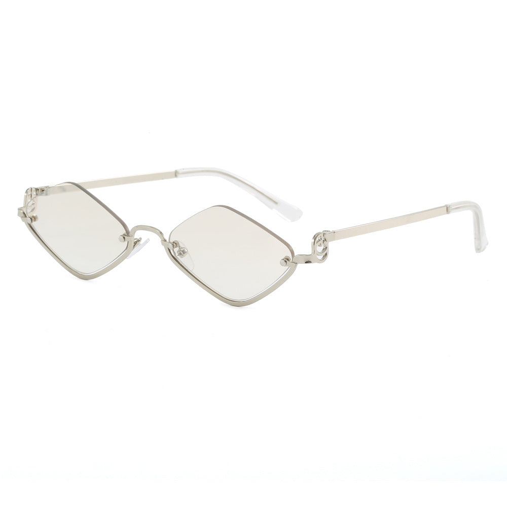 Dame mote kvadratisk solbrille med luksuriøs metallramme Luvikno