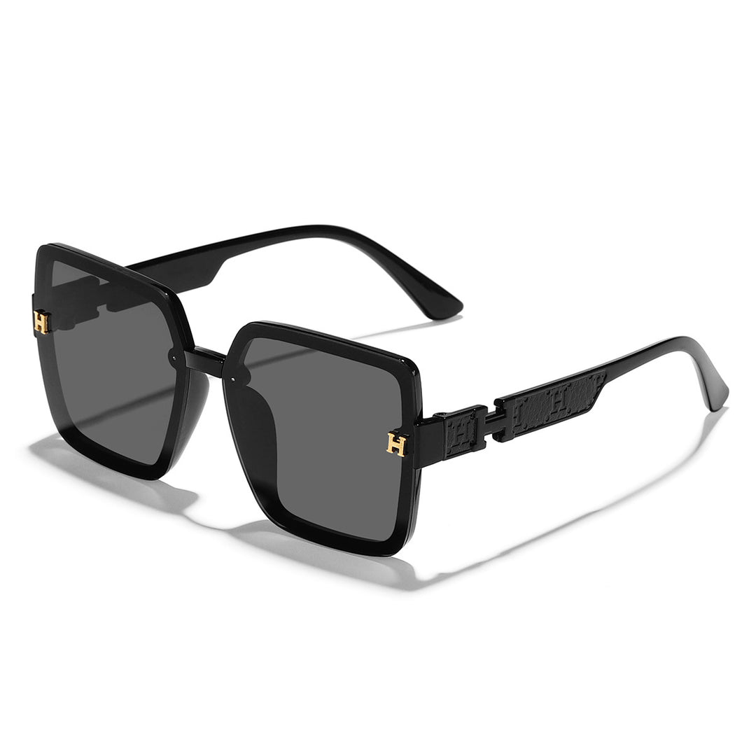 Dame oversized moteriktig solbrille med elegant fargeovergang Luvikno