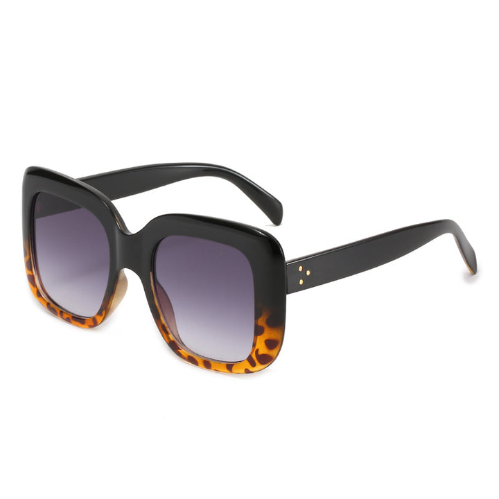 Dame oversized kvadratisk solbrille med høy kvalitet plast ramme Luvikno