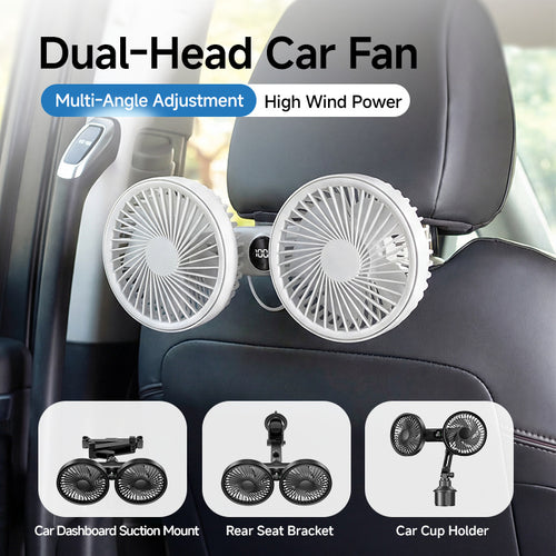 Unisex Dual-Head Rotating Clip-On Fan Luvikno