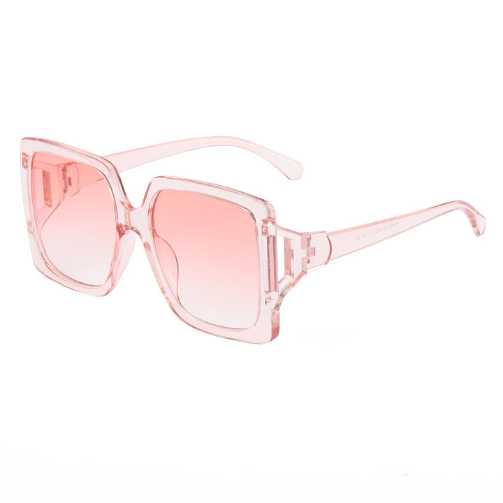 Dame modische oversized solbrille med gradient-innfatninger Luvikno