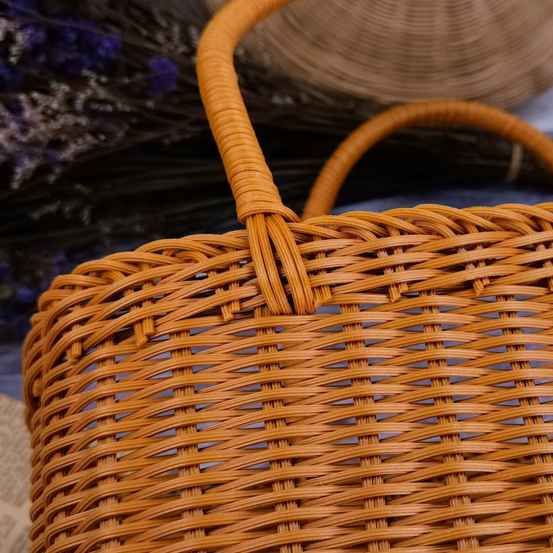 Dame tidløs Rattan handleveske Luvikno