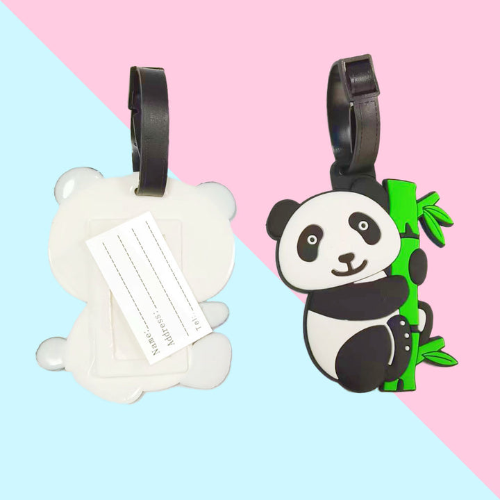 Unisex bagasjelapp i søtt pandadesign Luvikno