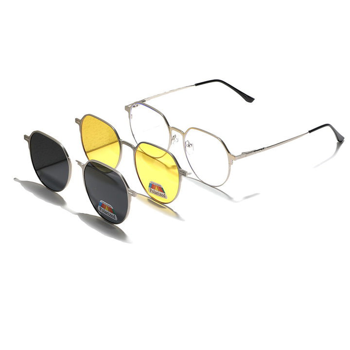 Dame moteriktig solbrille med ulike linser Luvikno
