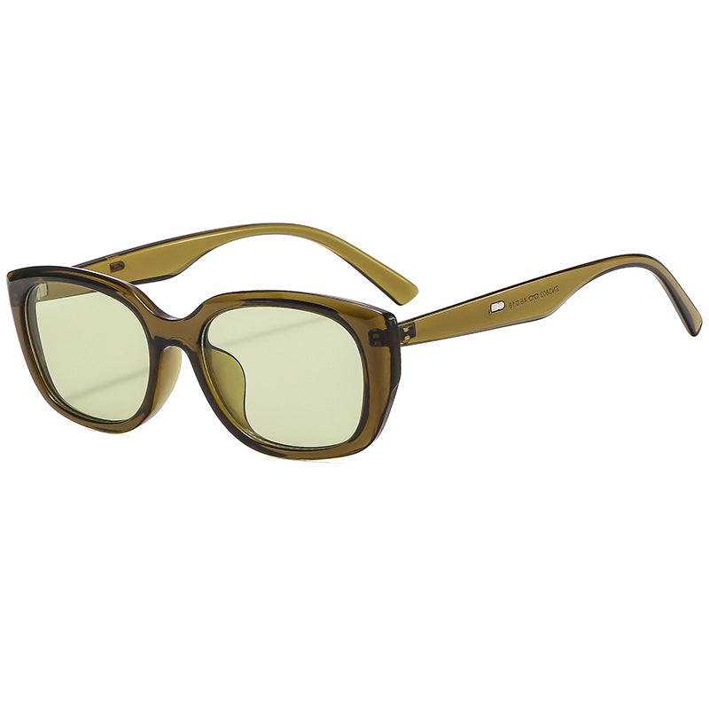 Dame moteriktig oversized solbrille med stilfullt plastinnfatning Luvikno