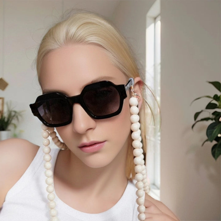 Damer geometrisk solbrille med moderne ramme og UV-beskyttelse Luvikno