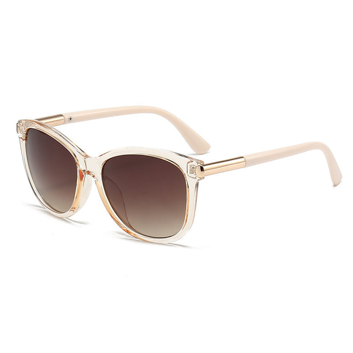 Dame Elegant Oversized Solbrille med stilfull ramme Luvikno