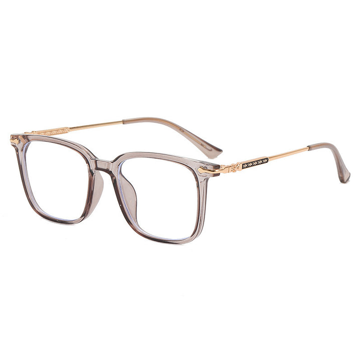 Dame moteriktig solbrille med elegant ramme og kontrasterende glass Luvikno