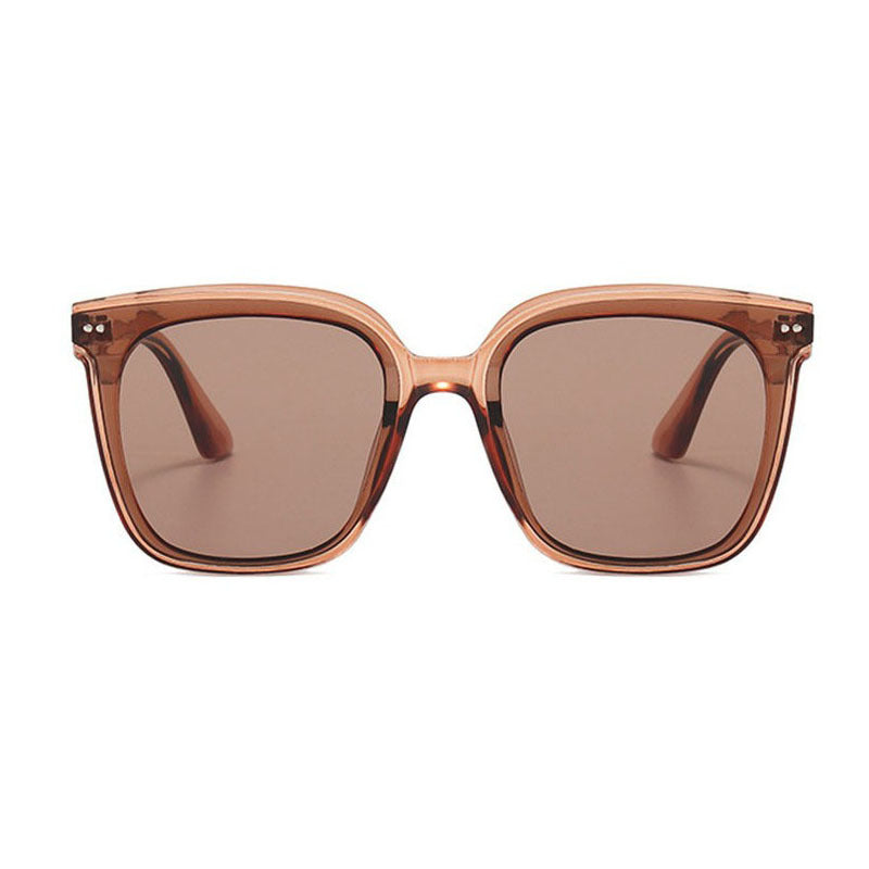 Dame oversized solbrille med moderne, kontrasterende design Luvikno