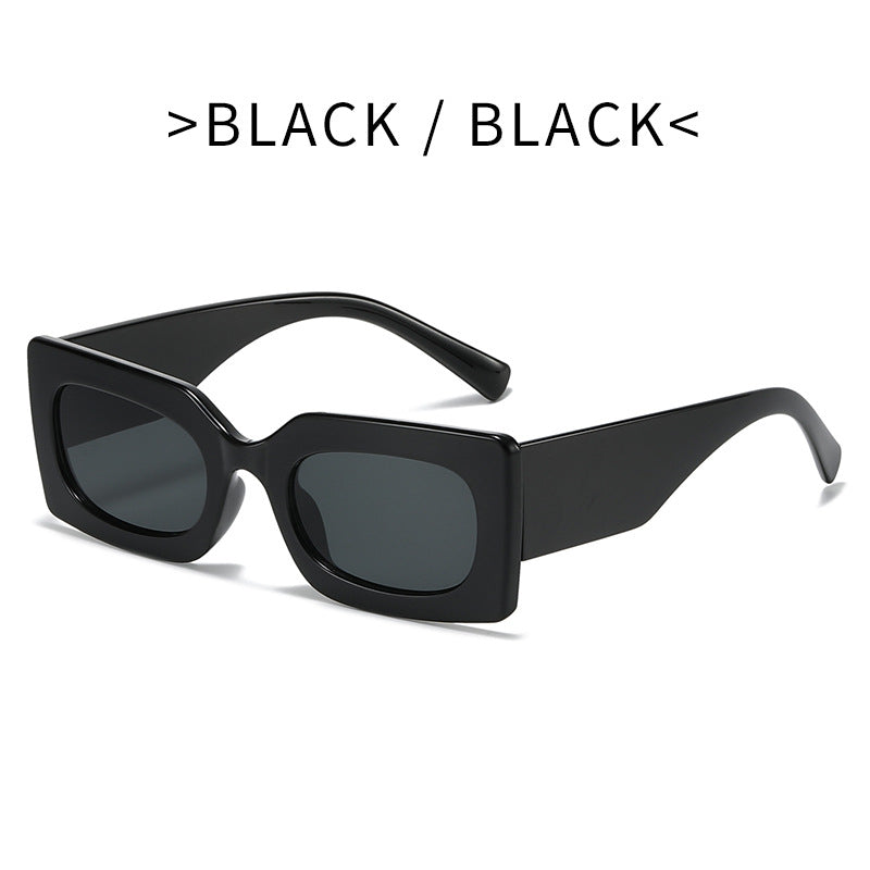 Dame Fashion-solbrille i moderne firkantet design Luvikno