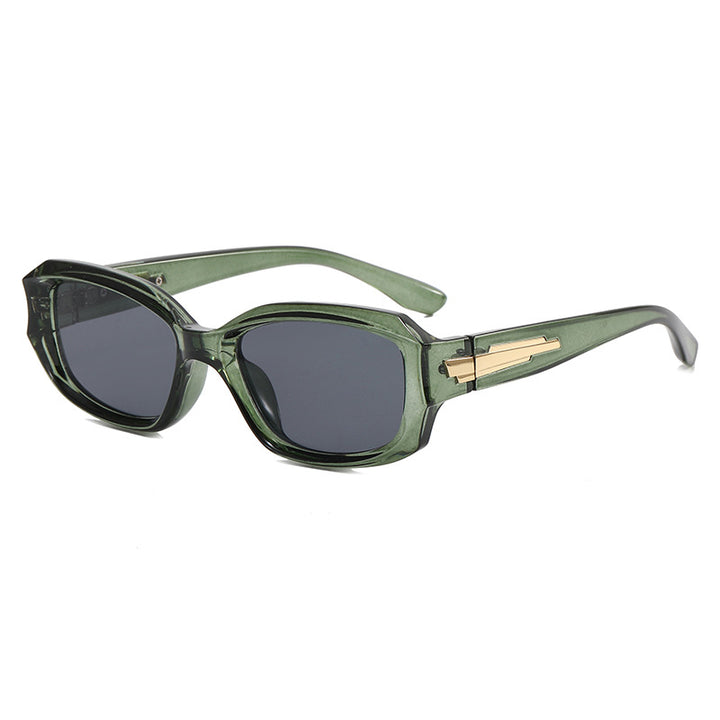 Dame moteriktig oversized solbrille med unik ramme Luvikno