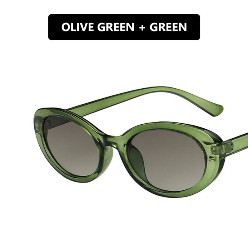 Dame Cat-Eye solbriller med gjennomsiktig ramme og gradient linser Luvikno