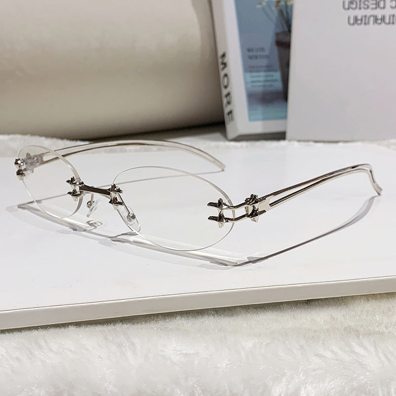 Dame elegant metallbrille med filigran design Luvikno
