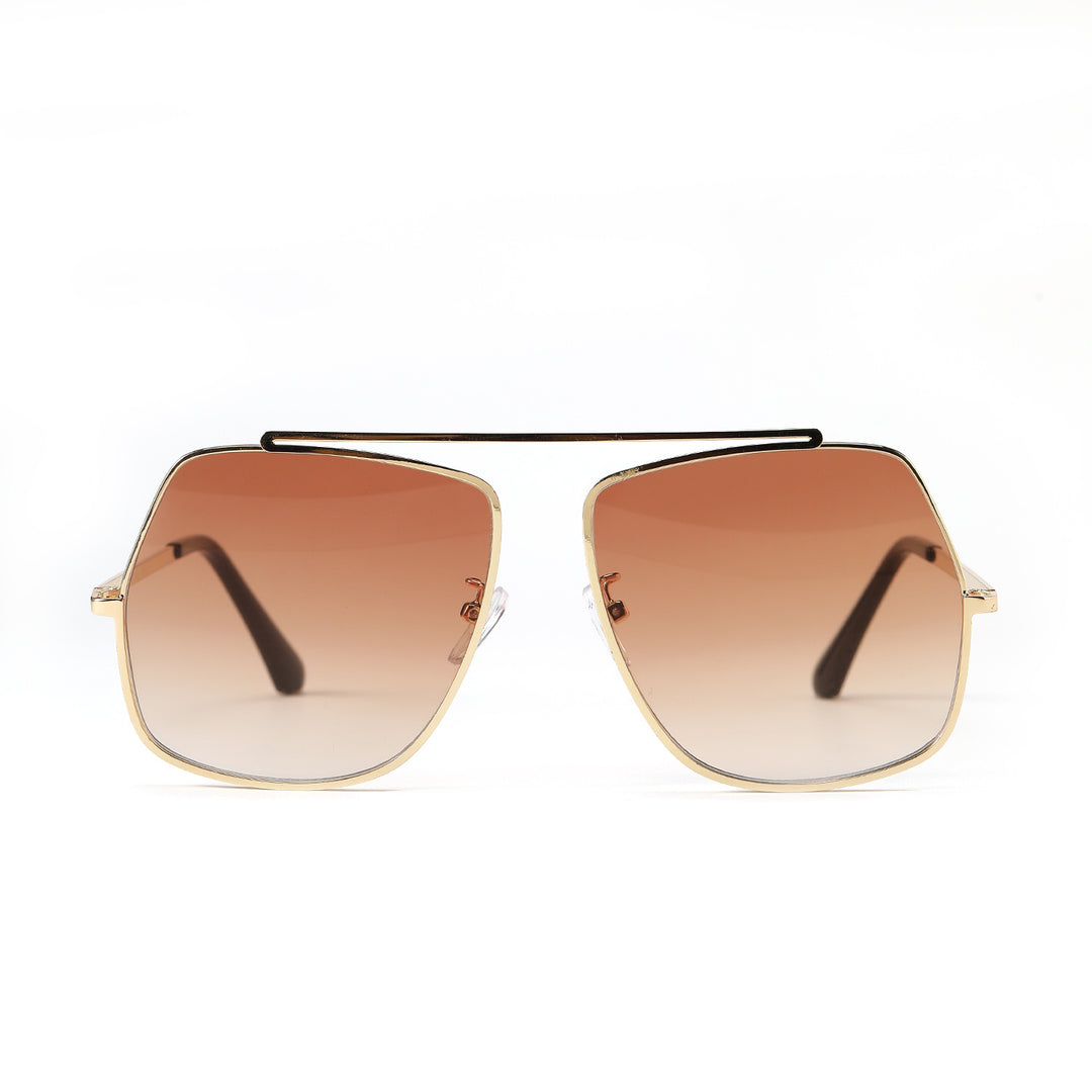 Dame polygonal solbrille med elegant, moderne ramme Luvikno