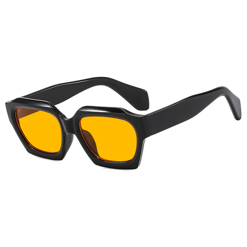 Dame trendy geometrisk solbrille med unikt design Luvikno