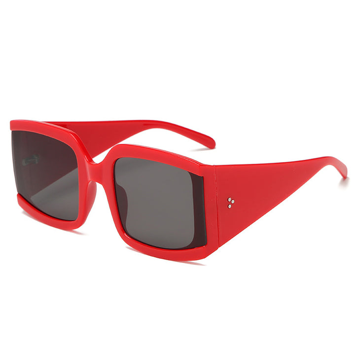 Dame oversized solbrille i moderne minimalistisk stil Luvikno