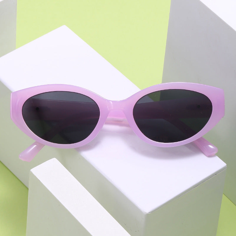 Dame Cat-Eye solbriller med elegant plastinnramming Luvikno