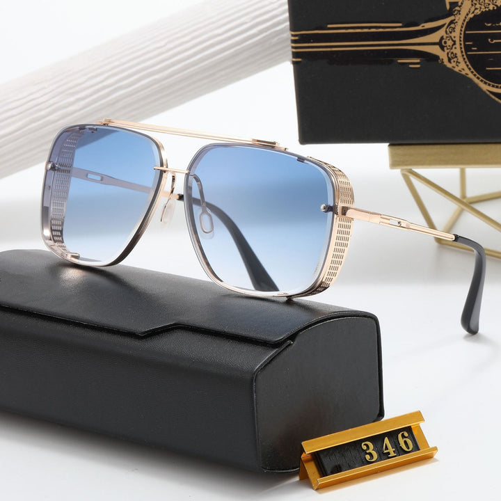 Dame designer solbrille med stilleggende firkantet ramme og UV-beskyttelse Luvikno