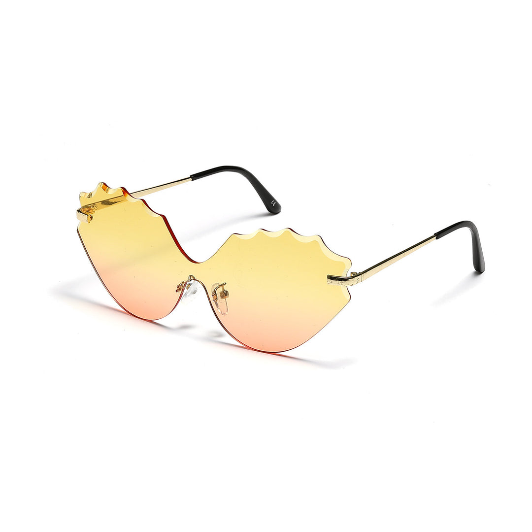 Dame solbrille med unik bølgedesign Luvikno