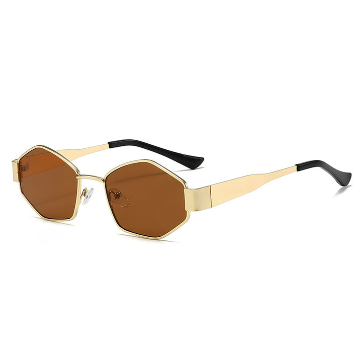Dame moteriktig solbrille i elegant sekskant-design Luvikno