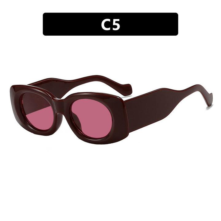 Dame futuristisk solbrille i elegant kvadratdesign Luvikno