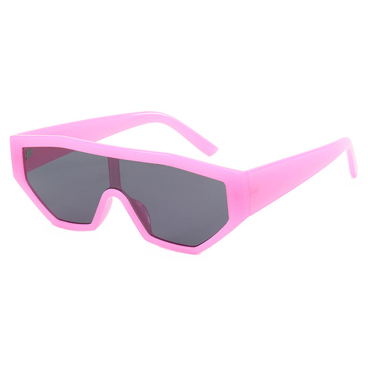 Dame moteriktig solbrille i dyrepels-look Luvikno