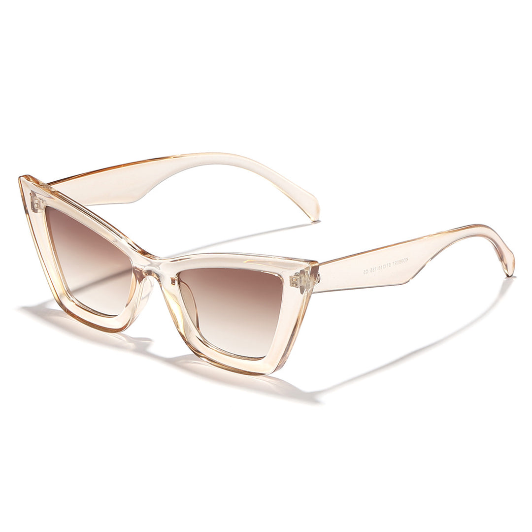 Dame Cat-Eye solbriller med moderne ramme og UV-beskyttelse Luvikno