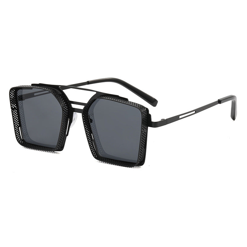 Dame oversized solbrille med luksuriøst design og geometrisk ramme Luvikno