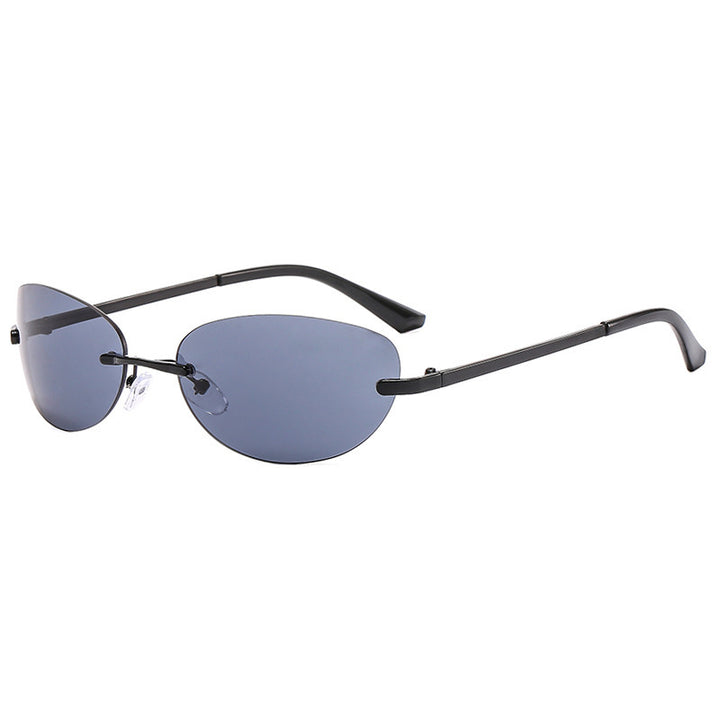 Dame moteriktig solbrille i elegant halvramme-B design Luvikno