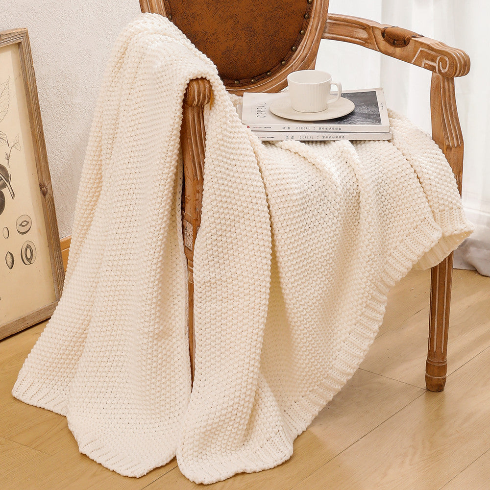 Damer cozy strikket teppe Luvikno