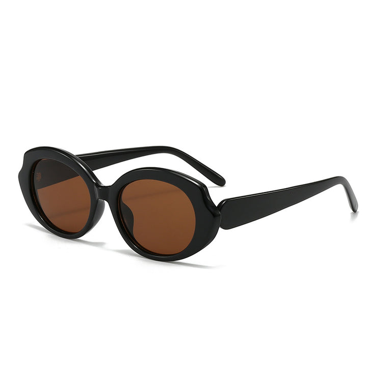 Dame moderne runde designer-solbriller Luvikno