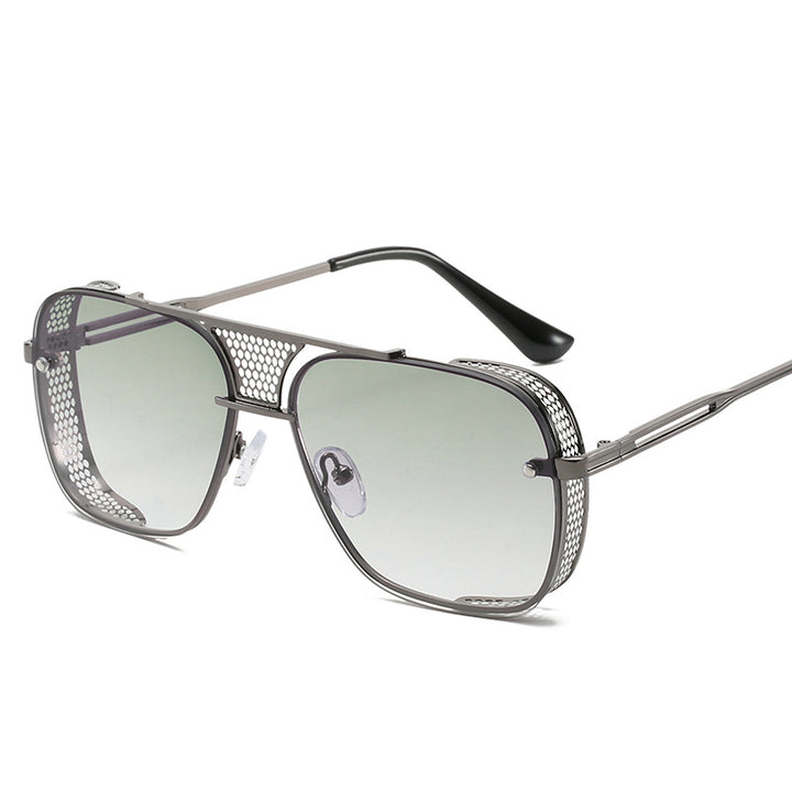 Dame moteriktig sport-solbrille med nettinnramming Luvikno