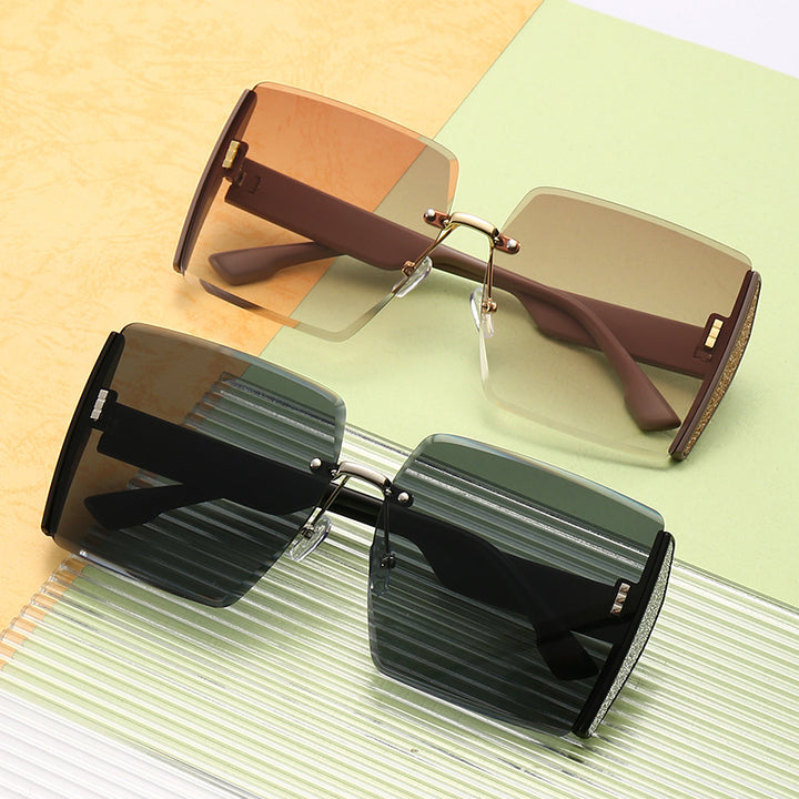 Dame geometrisk Fashion-solbrille Luvikno