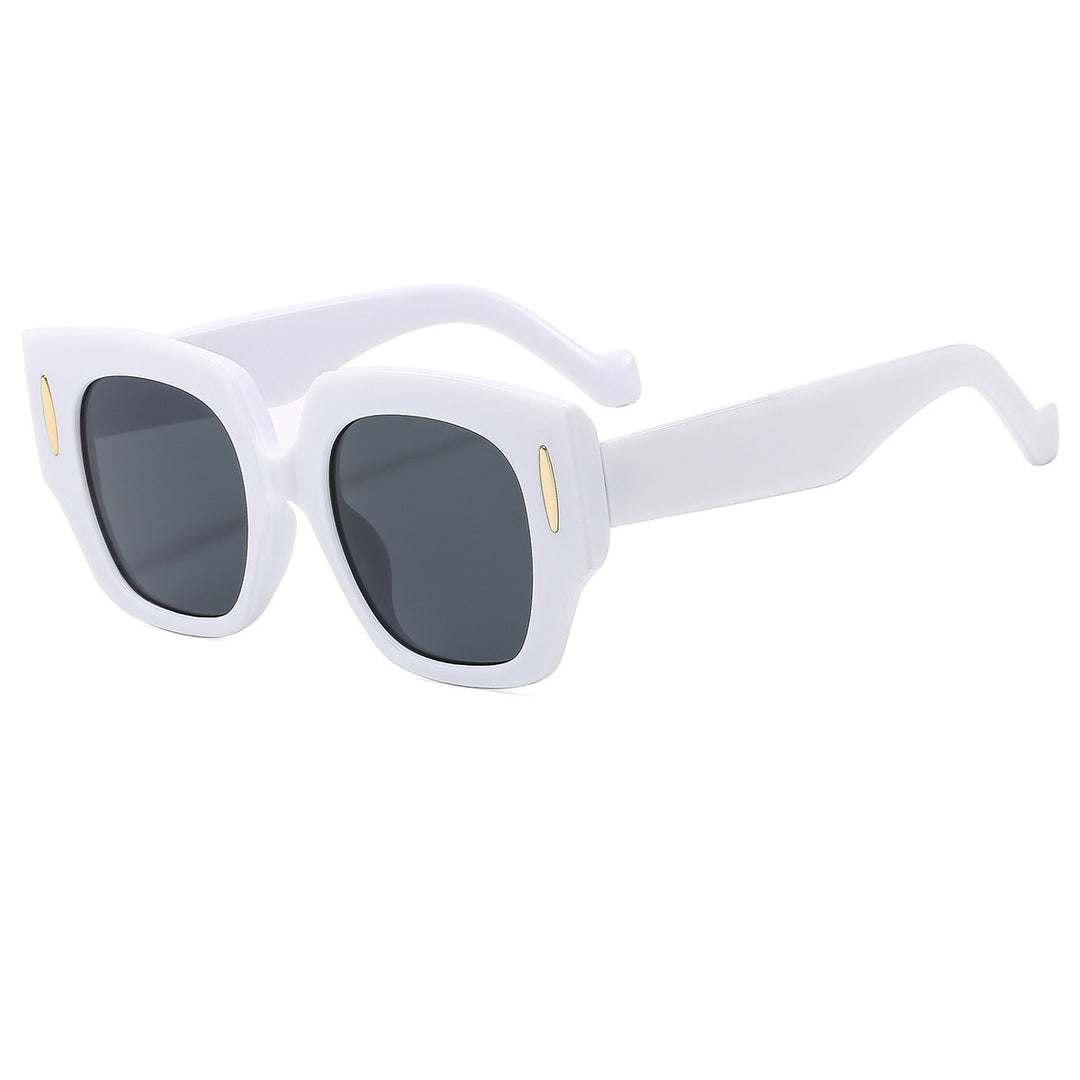 Dame Geometrisk Oversized Solbrille med luksuriøs aksent Luvikno