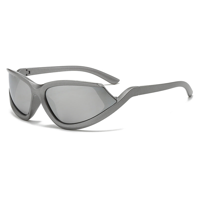 Dame futuristisk solbrille med aerodynamisk design Luvikno
