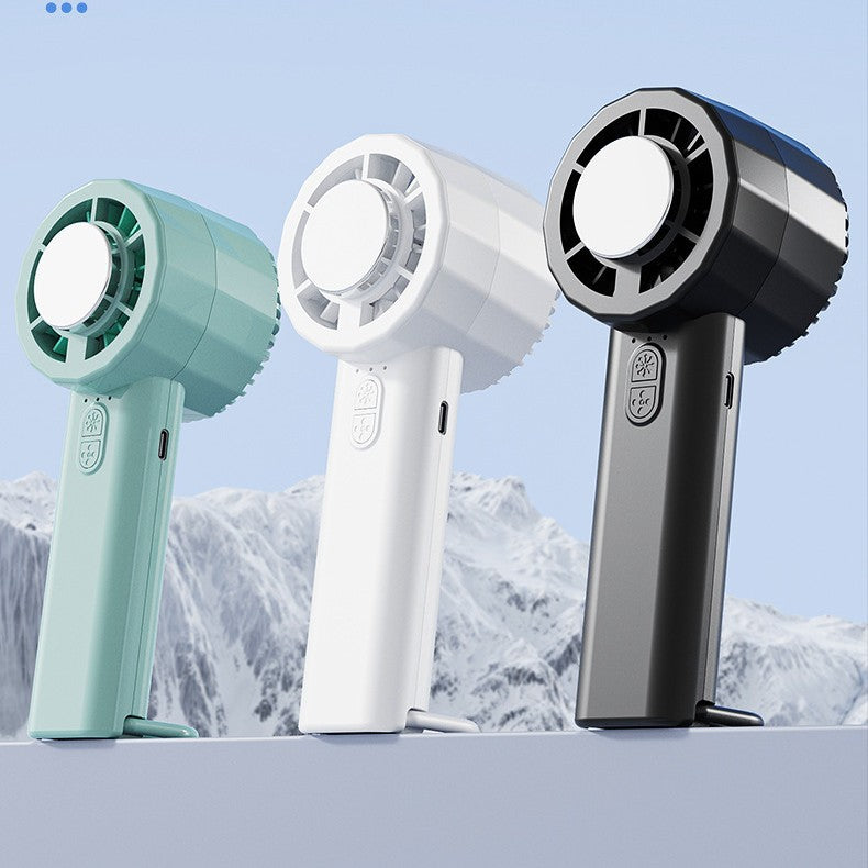 Unisex nan tragbarer Mini-Håndvifte med USB-C ladekontakt og integrert sprøytesky-funksjon Luvikno