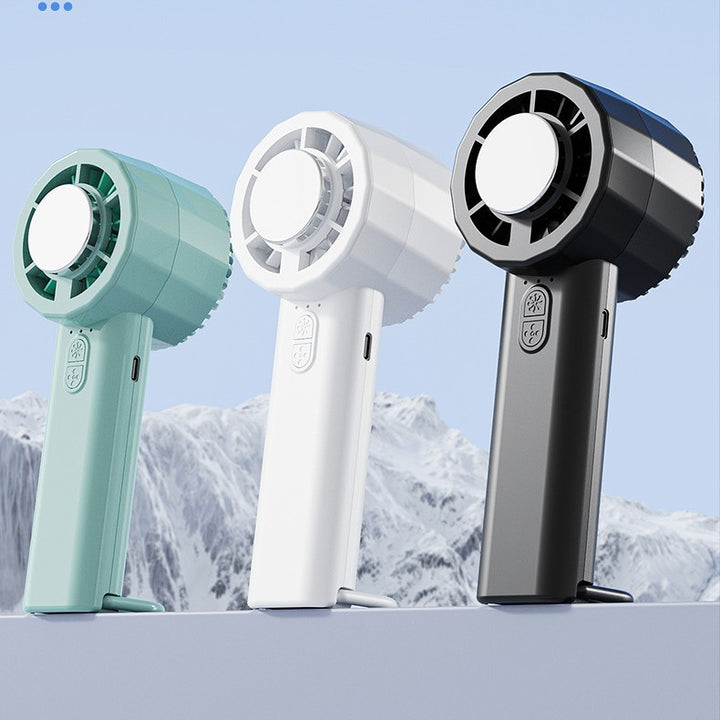 Unisex nan tragbarer Mini-Håndvifte med USB-C ladekontakt og integrert sprøytesky-funksjon Luvikno