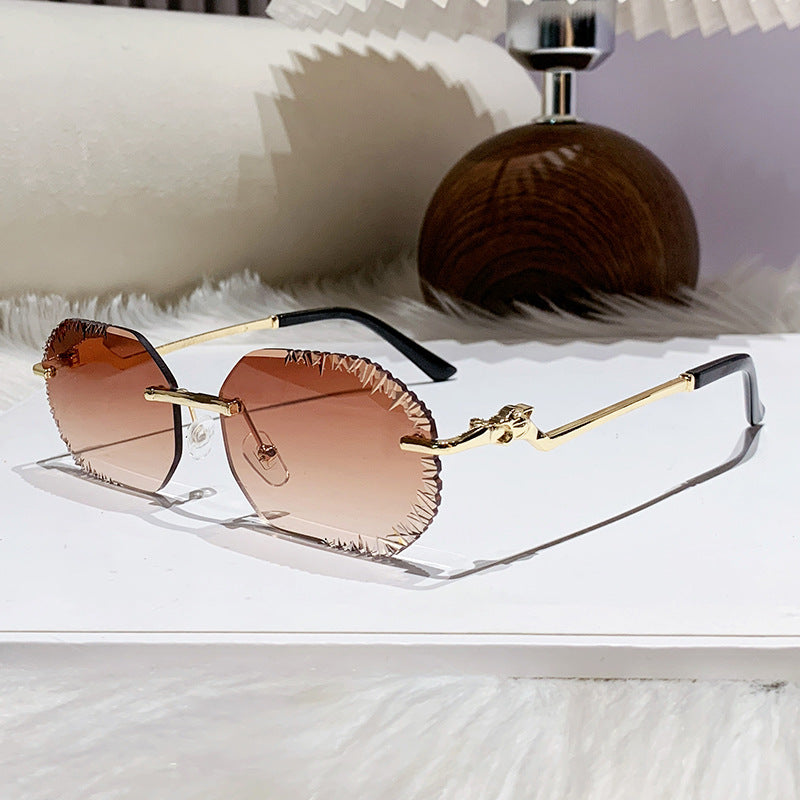 Dame ekstravagante solbriller med blomsterformet design og høyverdig UV-beskyttelse Luvikno