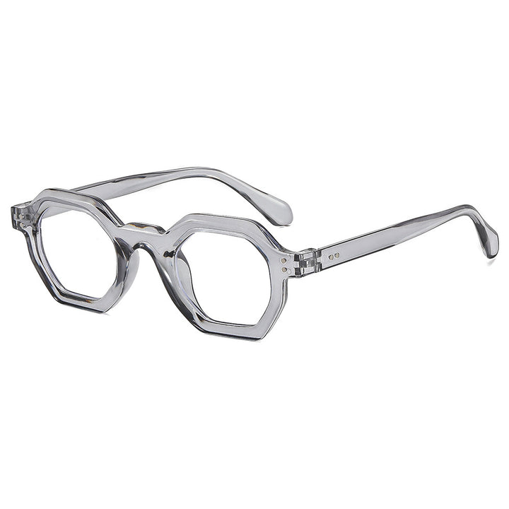 Dame oktagonal solbrille med moteriktig mønster og UV-beskyttelse Luvikno