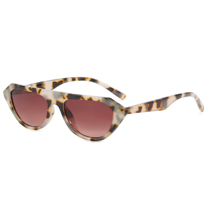 Dame moteriktig asymmetrisk solbrille Luvikno