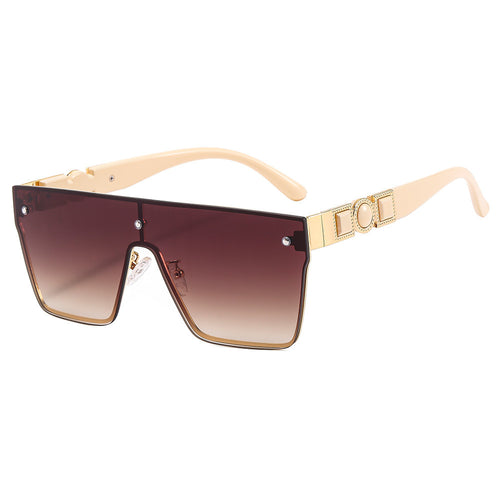 Dame oversized gjennomsiktig solbrille med moderne ramme Luvikno
