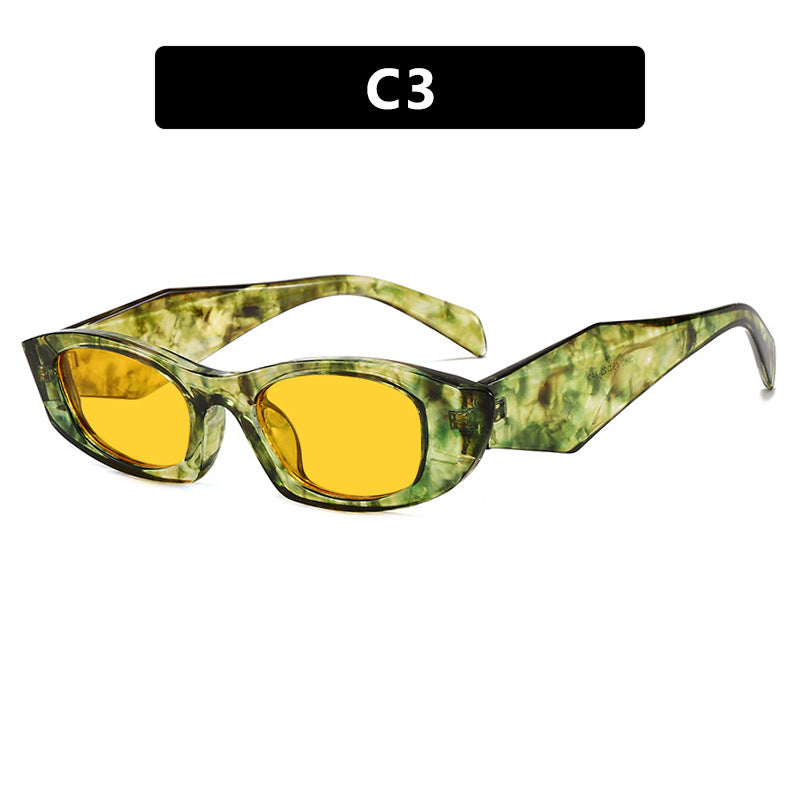 Dame trendy Cat-Eye solbriller med unikt ramme og UV-beskyttelse Luvikno