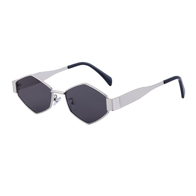 Dame geometrisk solbrille med moderne ramme Luvikno