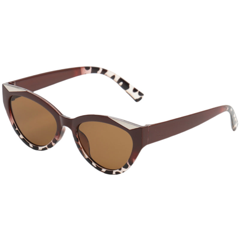 Dame elegant Cat-Eye solbriller med luksuriøse detaljer Luvikno