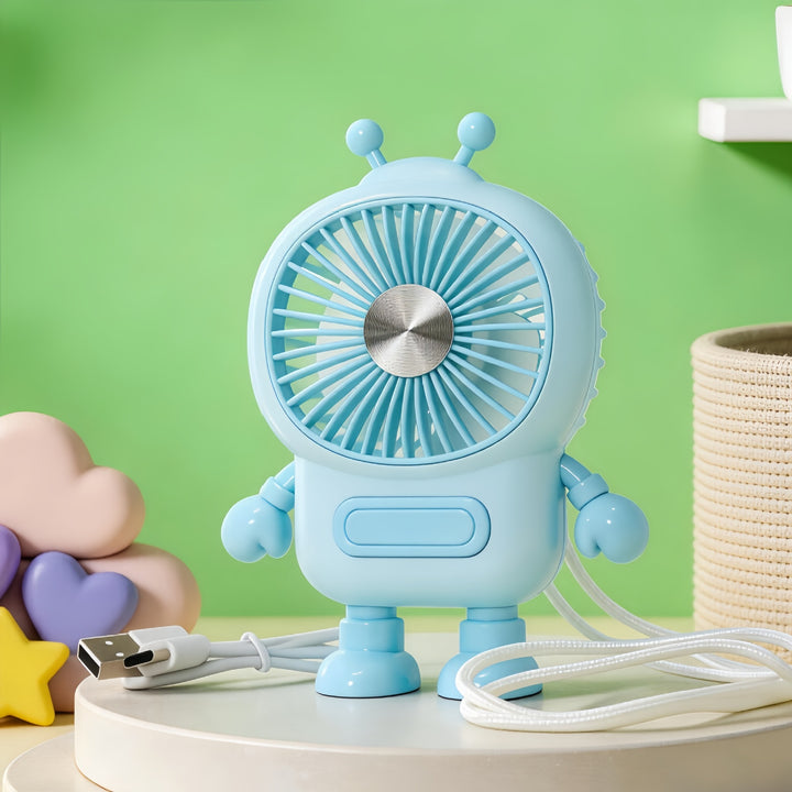 Damer Bærbar Robot-vifte med USB-ladingsfunksjon og fleksibelt design Luvikno