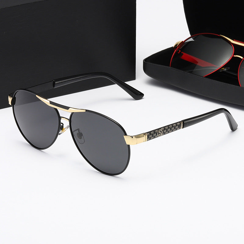 Damed elegante metall solbriller Luvikno