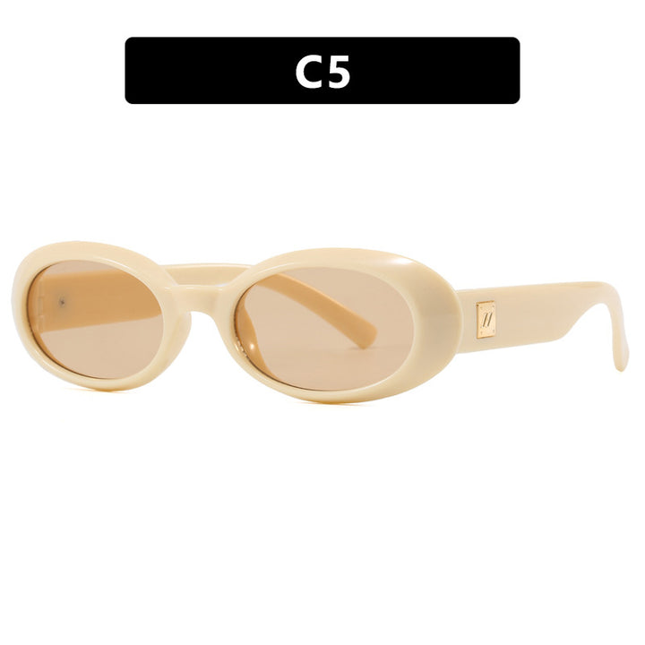 Dame eksklusiv solbrille i elegant ovalt design Luvikno