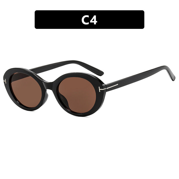 Dame moteriktig solbrille med innovativ oval ramme og UV-beskyttelse Luvikno