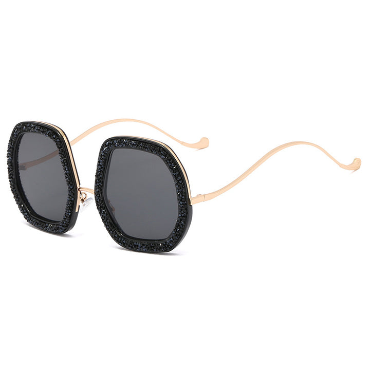 Damer ekstravagant solbrille med glitrende ramme Luvikno